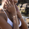 Culturesse Racquel Sculptural Silver Pod Pearl Bracelet