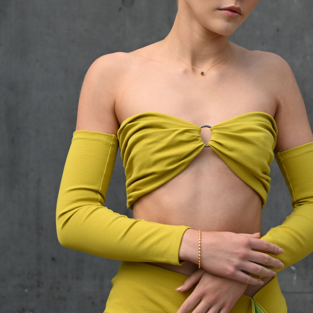 Culturesse Modern Muse Beaded Bracelet (Gold Vermeil)