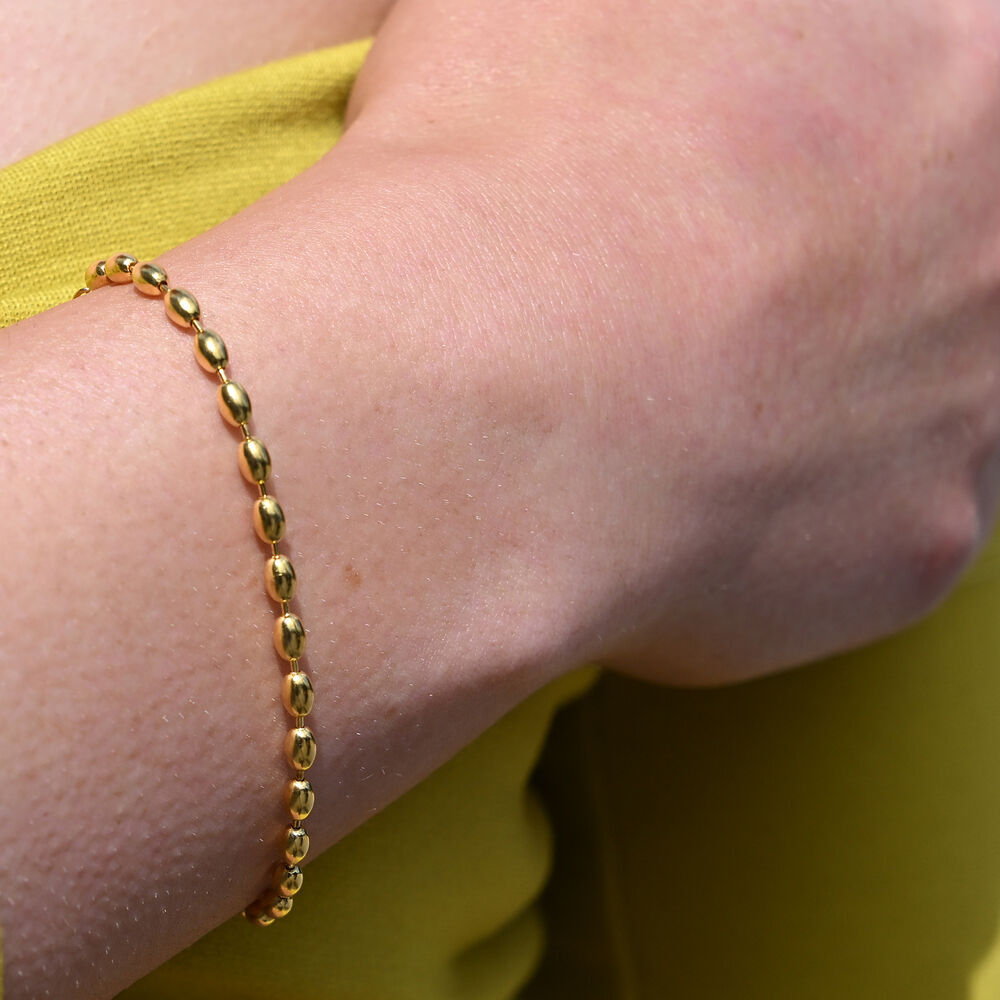 Culturesse Modern Muse Beaded Bracelet (Gold Vermeil)