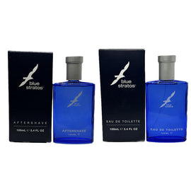 Blue Stratos Pre Electric Aftershave & EDT Mens Fragrance Set 100ml