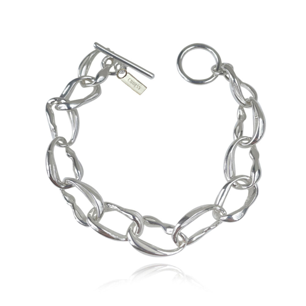 Culturesse Vairea Artsian Sculptured Link Chain Bracelet