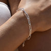 Culturesse Blanc Minimalist Silver Chain Bracelet