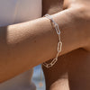Culturesse Blanc Minimalist Silver Chain Bracelet