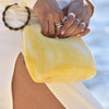 Culturesse Elka Artsy Resin Clutch (Lemon)
