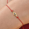 Culturesse Aysun Gold Evil Eye Bracelet (Red String)