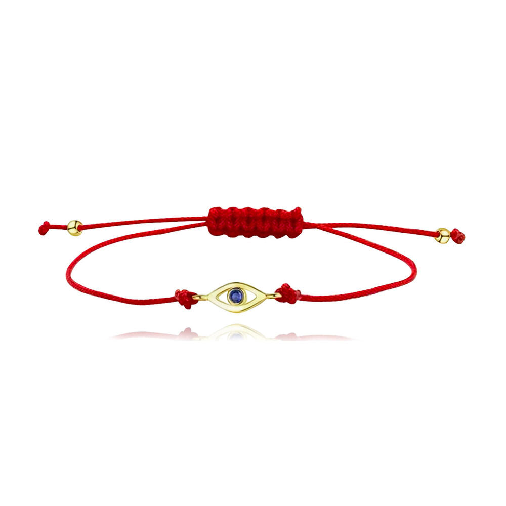 Culturesse Aysun Gold Evil Eye Bracelet (Red String)