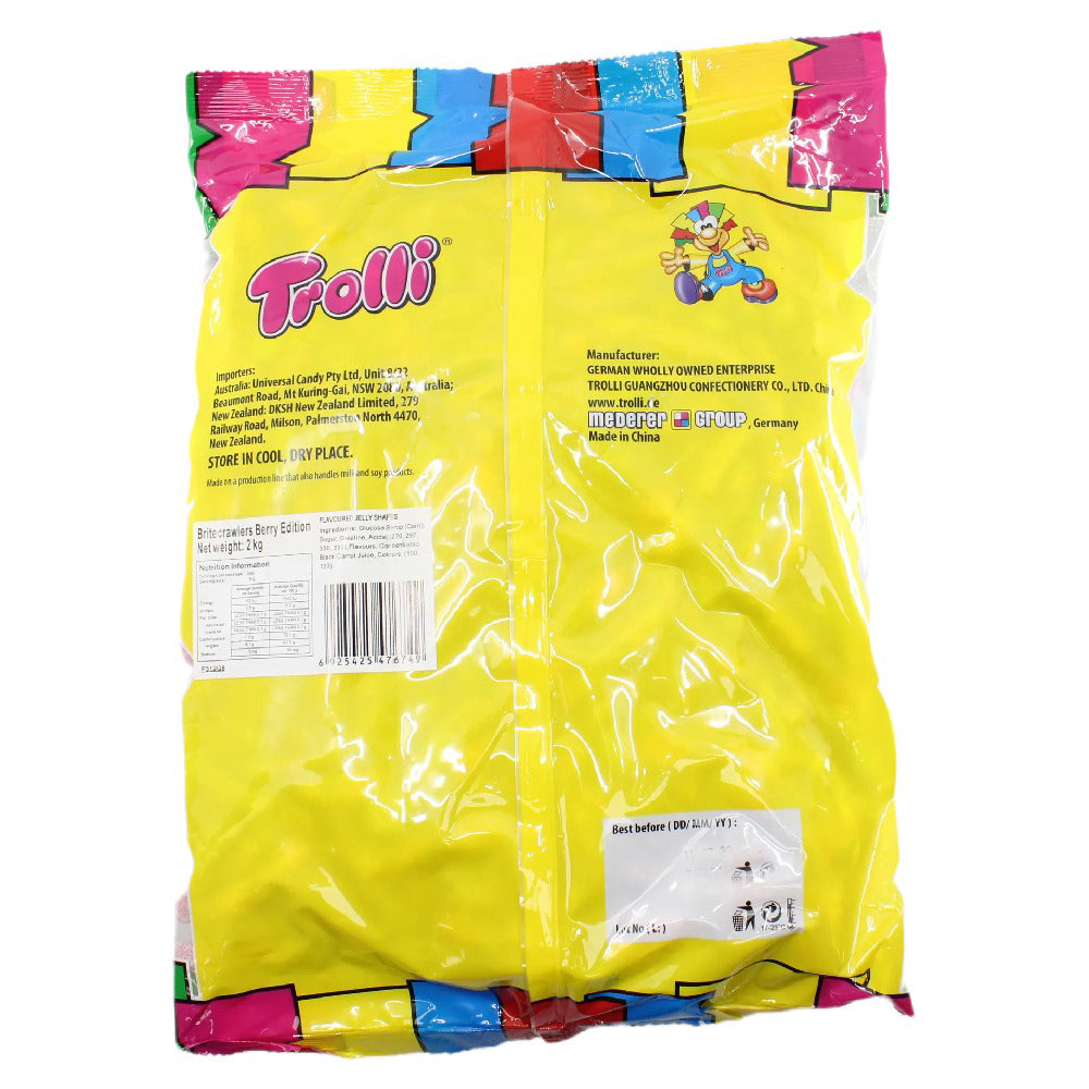 Trolli Britecrawlers Berry Edition Candy Lollies Sweets Bulk Pack 2kg