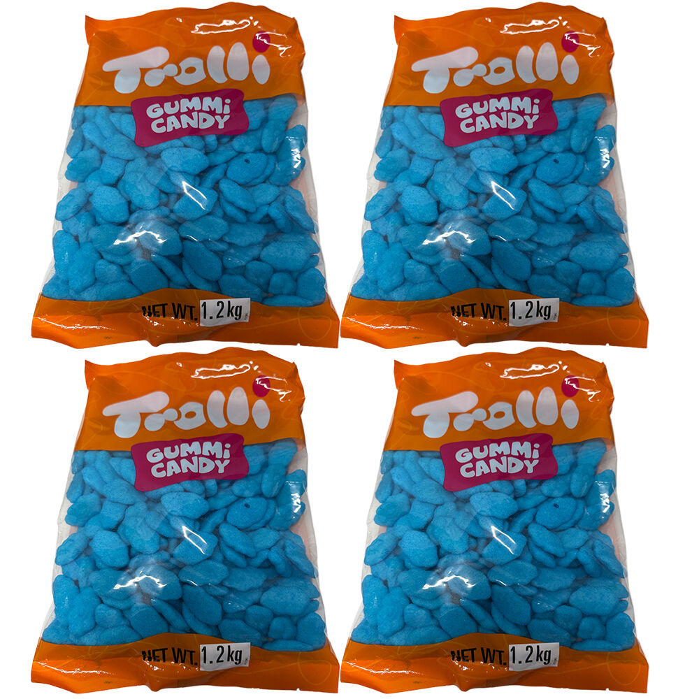 Trolli Blue Raspberry Clouds Gummi Candy 4 Pack 4.8kg Bulk Bag