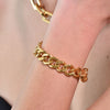 Culturesse Cleo Modern Muse Gold Chain Bracelet