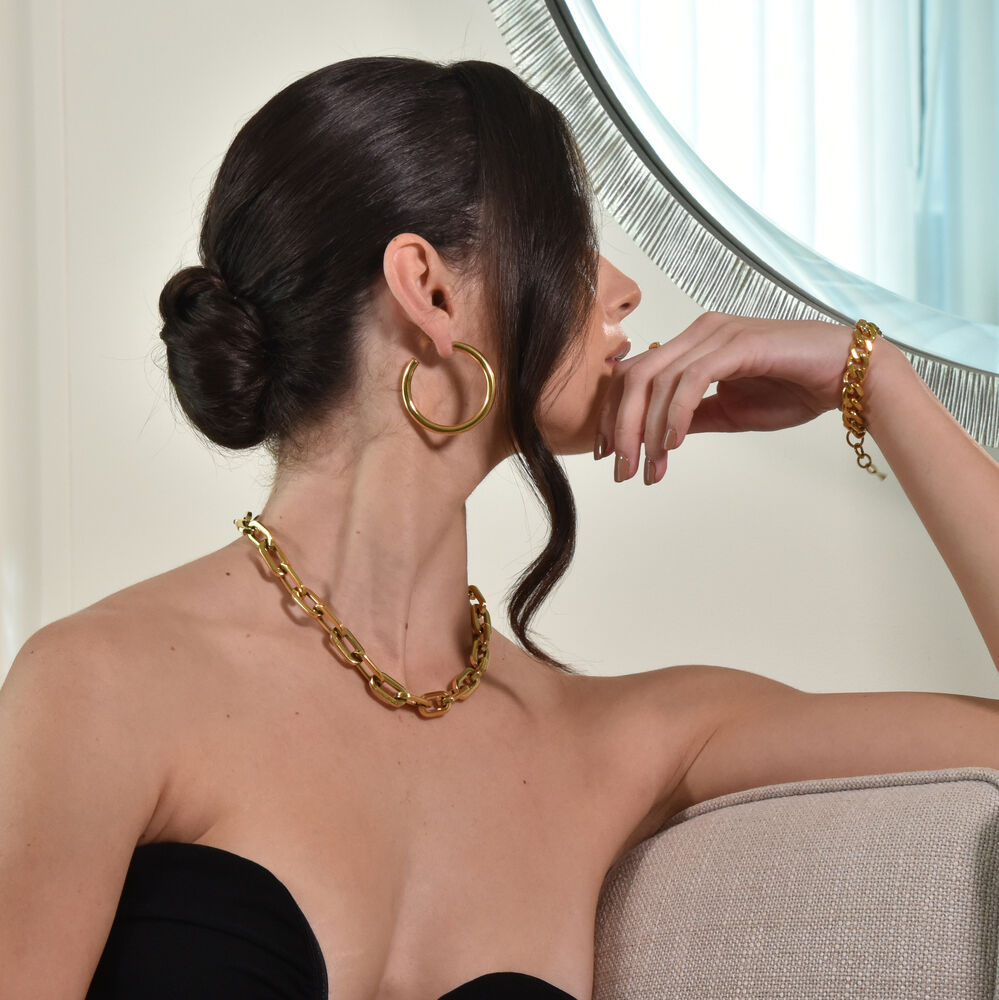 Culturesse Cleo Modern Muse Gold Chain Bracelet