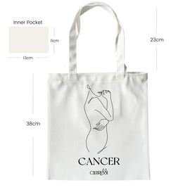 Culturesse She Is Cancer Eco Zodiac Muse Tote Bag
