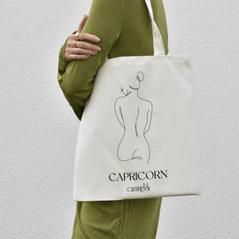 Culturesse She Is Capricorn Eco Zodiac Muse Tote Bag