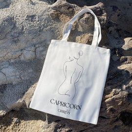 Culturesse She Is Capricorn Eco Zodiac Muse Tote Bag
