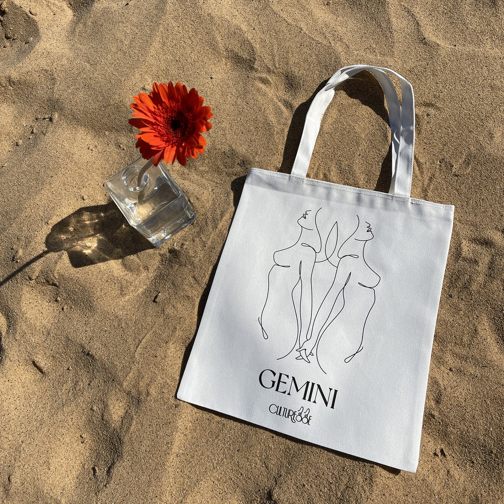 Culturesse She Is Gemini Eco Zodiac Muse Tote Bag