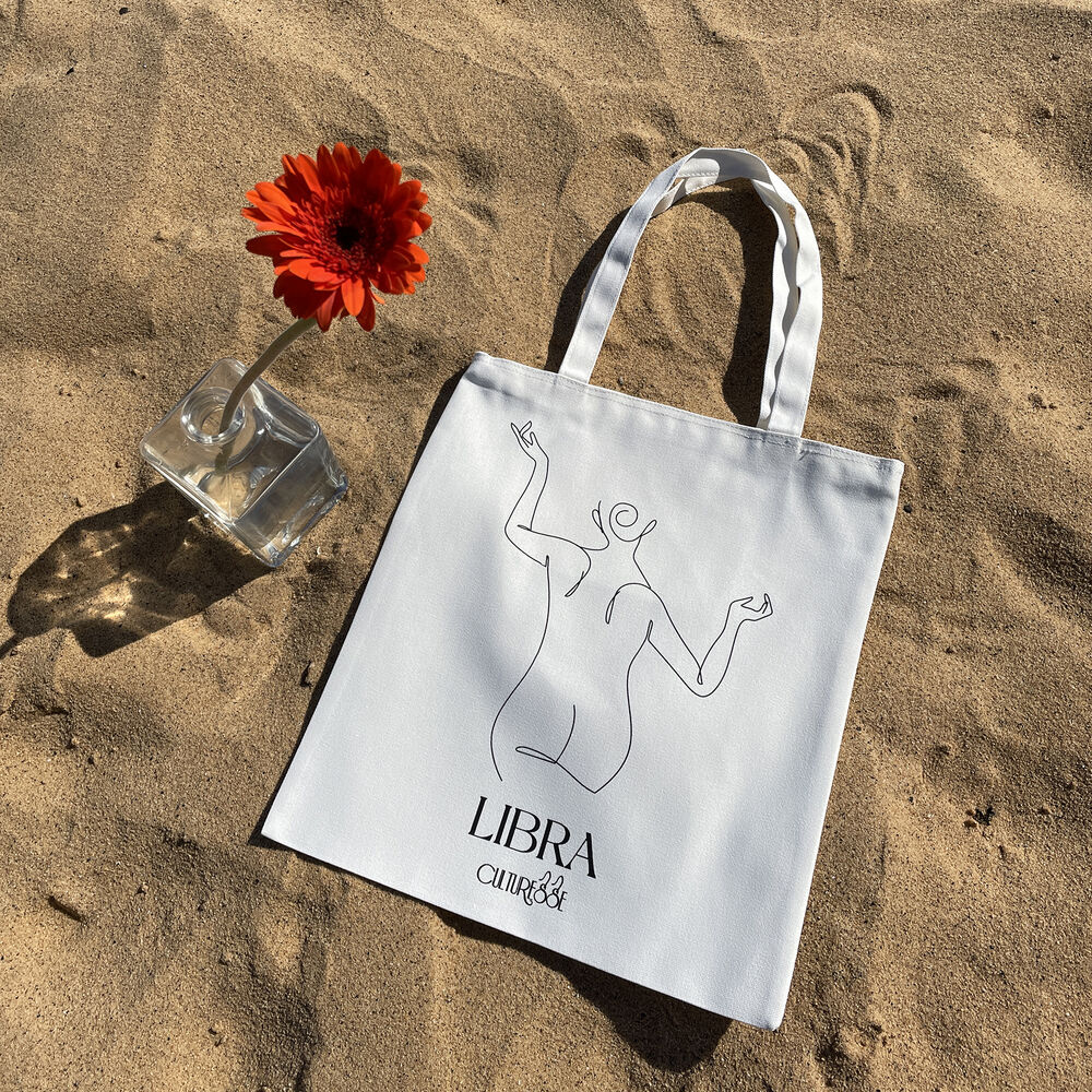 Culturesse She Is Libra Eco Zodiac Muse Tote Bag
