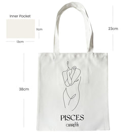 Culturesse She Is Pisces Eco Zodiac Muse Tote Bag