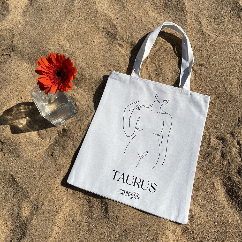 Culturesse She Is Taurus Eco Zodiac Muse Tote Bag
