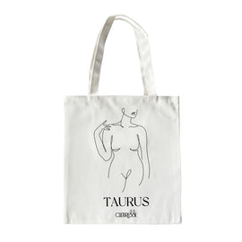 Culturesse She Is Taurus Eco Zodiac Muse Tote Bag