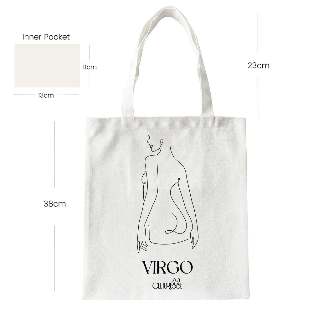 Culturesse She Is Virgo Eco Zodiac Muse Tote Bag