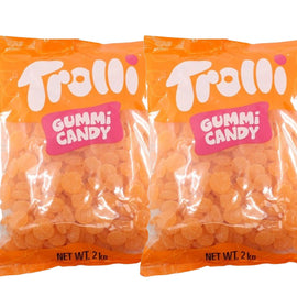 Trolli Sour Mandarines Candy Lollies Sweets Bulk Pack 2x 2kg Value Pack