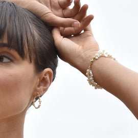 Culturesse Cosetto Twin Line Freshwater Pearl Bracelet