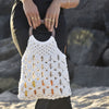 Culturesse Elowen Natural Woven Netting Bag (White)