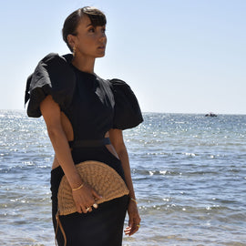 Culturesse Vana Natural Hand Woven Straw Bag (Tan)