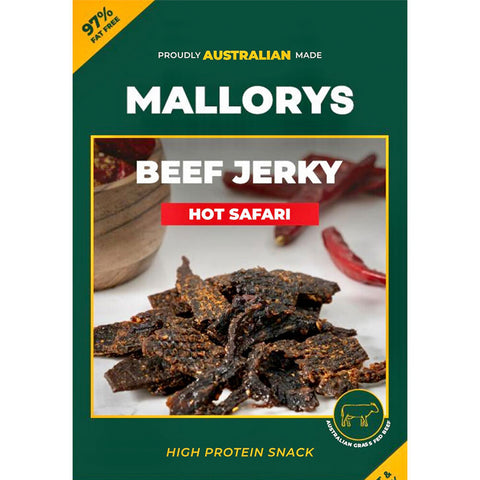 Mallorys Jerky Super Hot Beef 500g Bulk Pack Tocino Style (for Human Consumption)