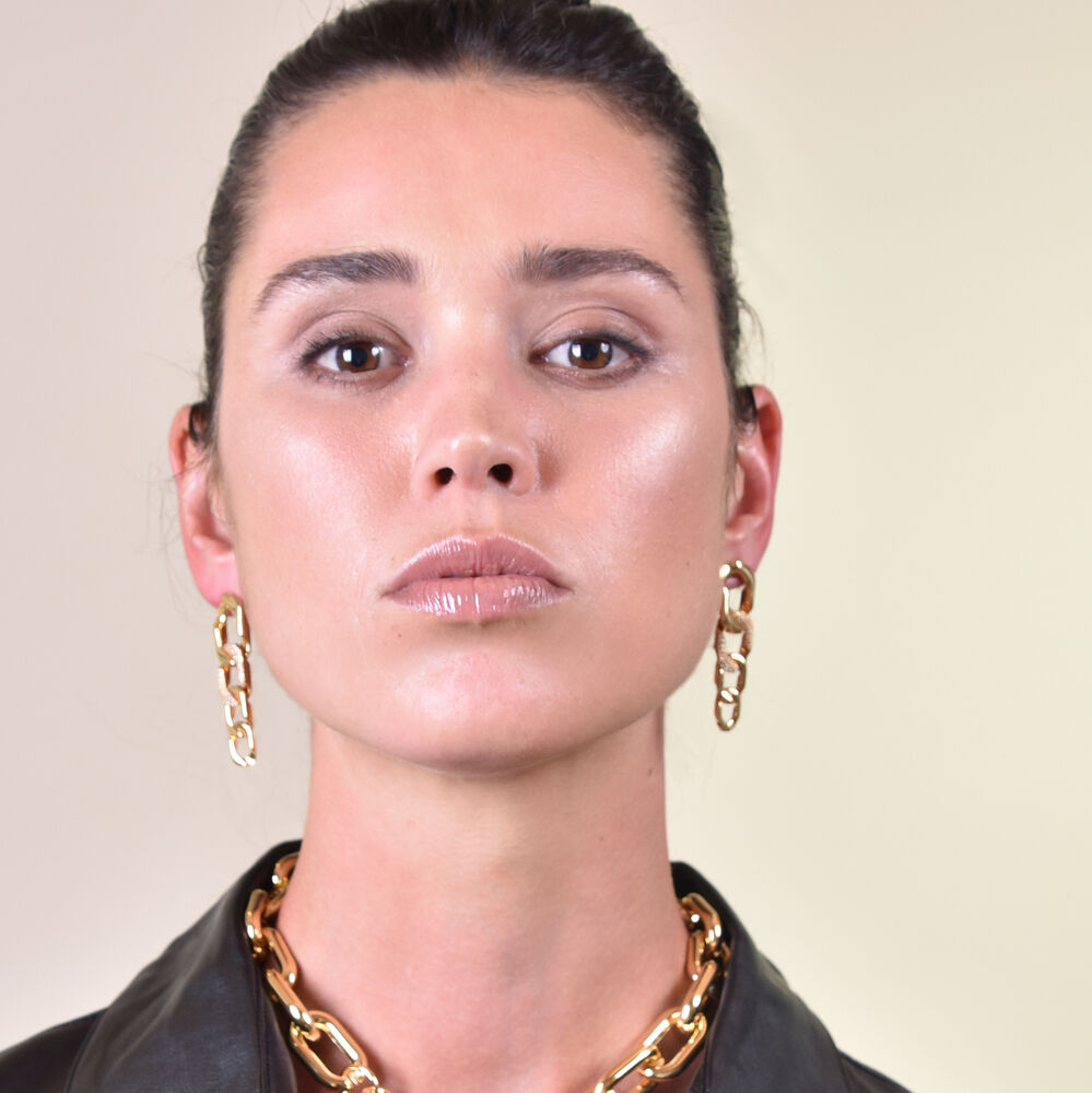 Culturesse London 18K Diamante Chain Drop Earrings