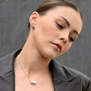 Culturesse Jaune Textured Teardrop Huggie Earrings (Silver)