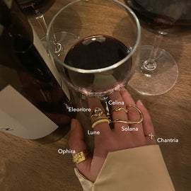 Culturesse Eleonore Gold Vermeil Zircon Open Ring