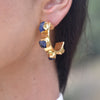 Culturesse Donatella 22K Natural Raw Sapphire Earrings