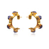 Culturesse Donatella 22K Natural Raw Sapphire Earrings