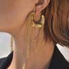 Culturesse McKenna 24K Bowl Chain Earrings (Imperfect)