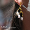 Culturesse Esmese Artisan 24K Coral Pearl Drop Earrings