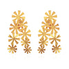 Culturesse Venezia Artisan 24K Petal Sculpture Earrings (Oversized)