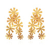 Culturesse Venezia Artisan 24K Petal Sculpture Earrings (Oversized)