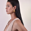 Culturesse Raphaella 24K Sculpture Curve Earrings