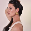Culturesse Raphaella 24K Sculpture Curve Earrings