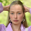 Culturesse Artemis 24K Artisan Pearl Hoop Earrings