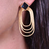 Culturesse Leora Artisan 24K Gold Layered Earrings