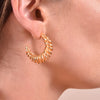 Culturesse Estelle 24K Artisan Spiral Hoop Earrings