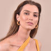 Culturesse Estelle 24K Artisan Spiral Hoop Earrings