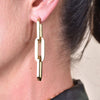 Culturesse Chevelle 18K Modern Chain Drop Earrings