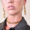 Culturesse Chevelle 18K Modern Chain Drop Earrings