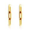 Culturesse Chevelle 18K Modern Chain Drop Earrings