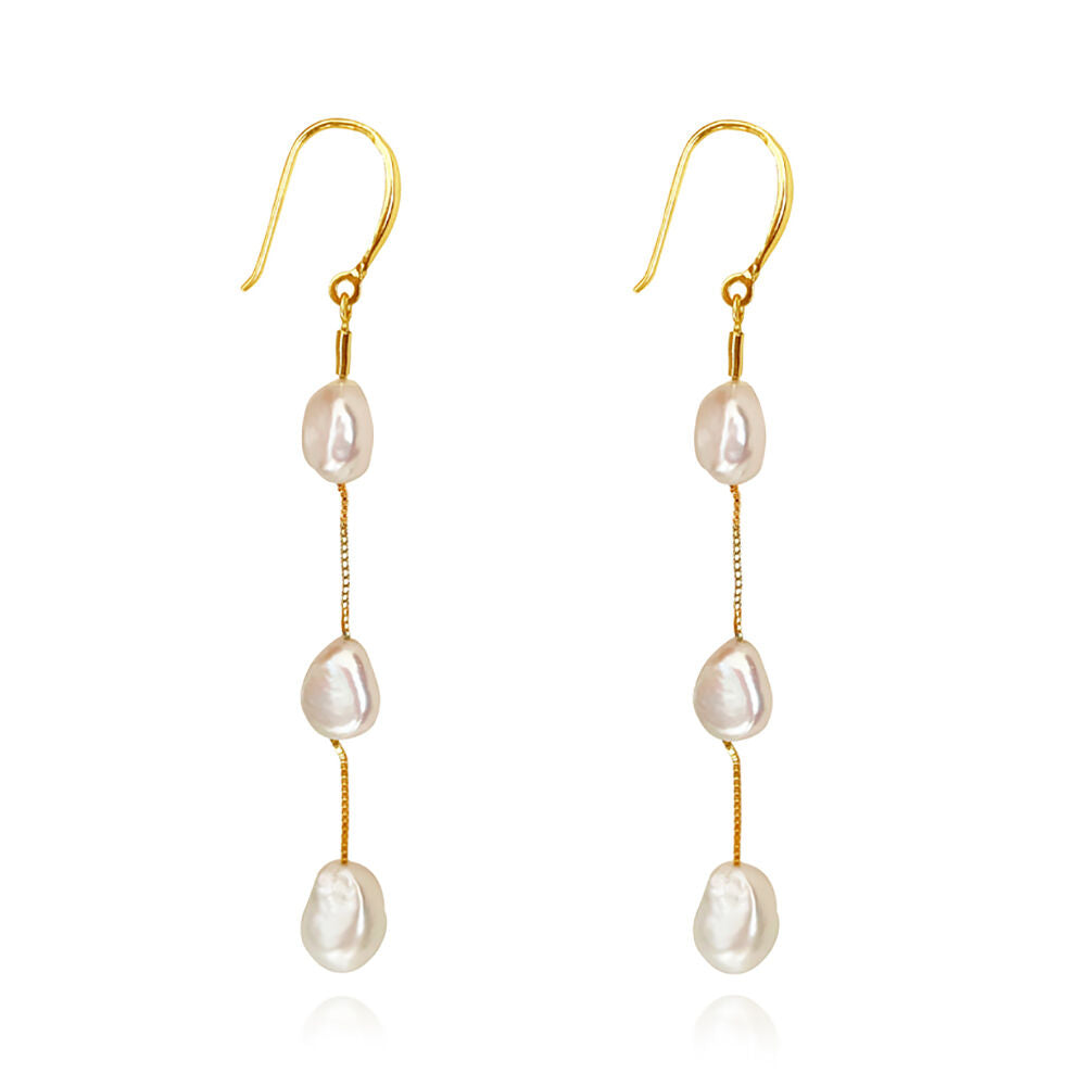 Culturesse Aquene Freshwater Pearl String Earrings