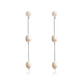 Culturesse Lana Freshwater Pearl String Earrings