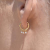 Culturesse Augusta Beaded Zirconia Drop Earrings (Gold Vermeil)