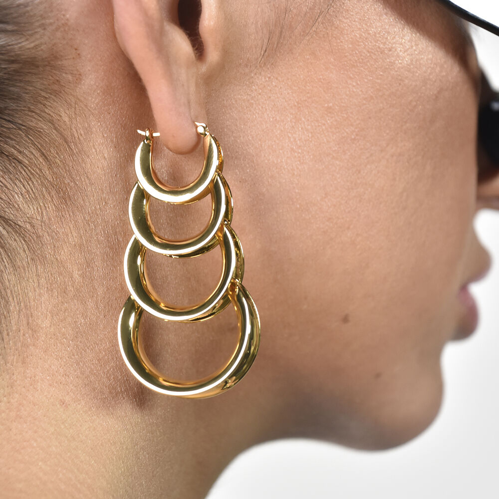 Culturesse Lotta Luxury Sculptural Hoop Earrings